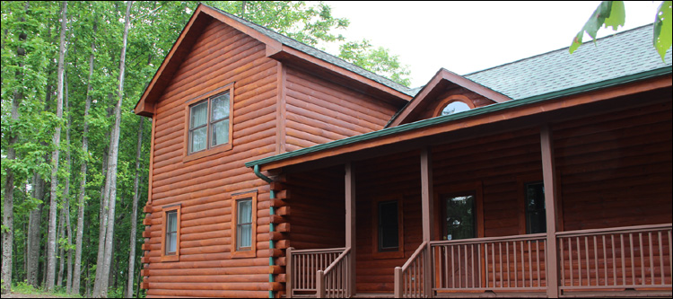 Log Home Staining in Geauga County, Ohio