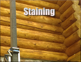  Geauga County, Ohio Log Home Staining